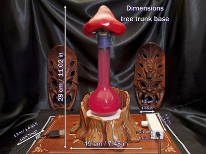 Mystical mushroom prop dimensions, tree trunk base