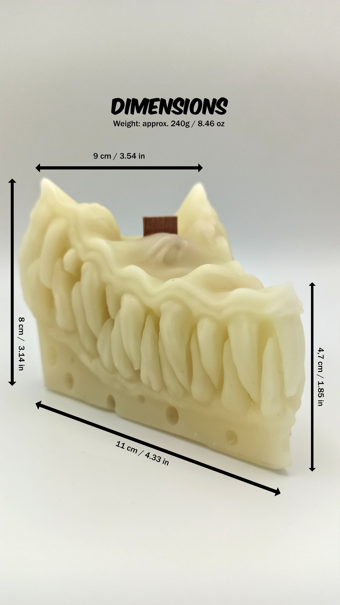 Cheese mimic wax prop
