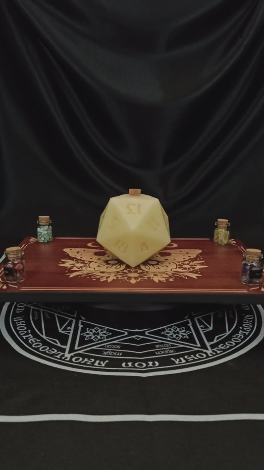 D20 & D12 Ritual Dice Candles – Handmade Beeswax DnD Gift