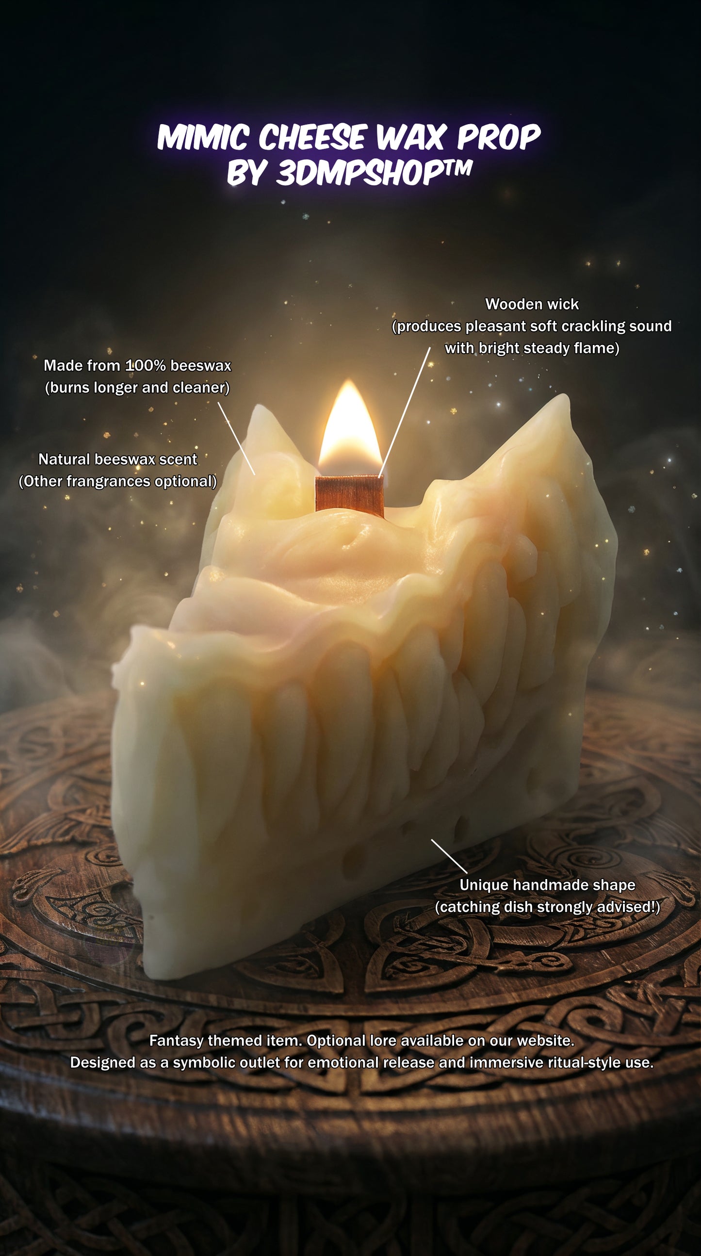 Cheese mimic wax prop